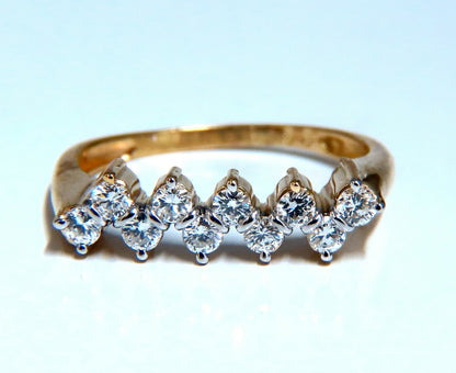 .50ct Natural Staggered Lay Diamonds Flat Band 14kt *v