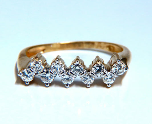 .50ct Natural Staggered Lay Diamonds Flat Band 14kt *v