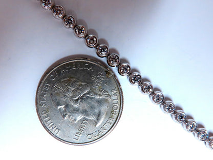2.40ct Natural Diamonds Tennis Bracelet 14kt Gold Classic Bezel Mount *v