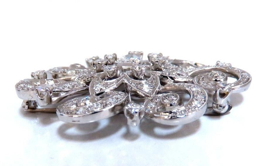 1.40ct Natural Diamonds Platinum Pin Edwardian Deco Vintage Ref 12329 *v