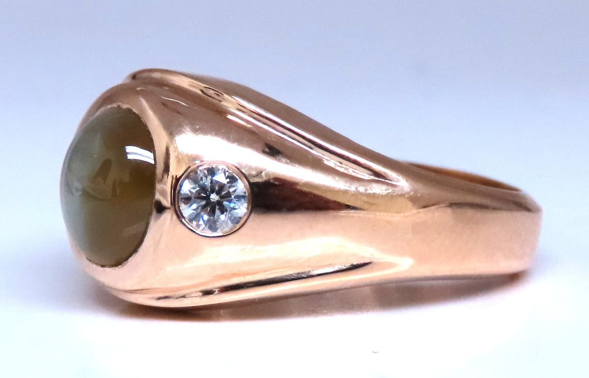GIA Certified 3.15ct Natural Cats Eye Ring 14kt  Gold 12415 *v