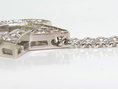 3.01CT ROUND DIAMOND STAR PENDANT BEAD SET 14KT G VS *v