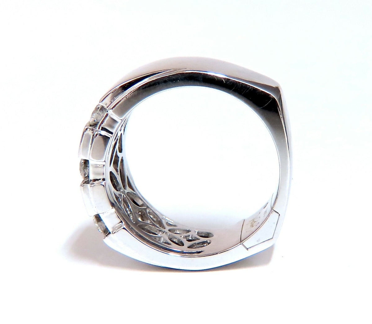 1.05ct Natural Round cut Diamonds mens band 14kt Channel (9) Comfort Fit *v