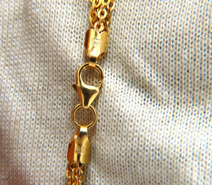 14kt gold 5 combined multichain link bracelet *v