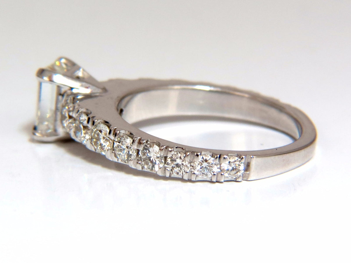 GIA Certified 1.08ct Emerald Cut  natural diamond ring 1.20ct. 18kt H/Vs1 *v