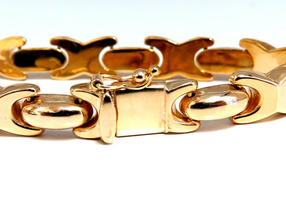 Italian X Link Gold Bracelet 14kt Gold *v