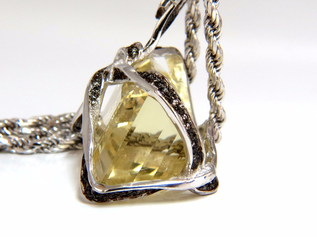 133.18ct GIA CERTIFIED SPODUMENE BELT WRAP PENDANT NECKLACE (Yellow Aqua) *v