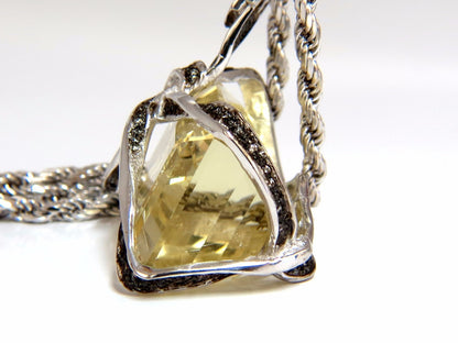 133.18ct GIA CERTIFIED SPODUMENE BELT WRAP PENDANT NECKLACE (Yellow Aqua) *v