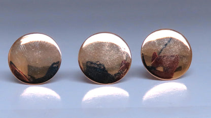 Prague Antique Three Pearl Stud Button Set with Original Box 14kt 12371 *v