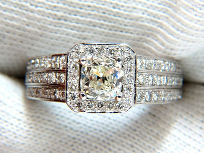 GIA Certified 1.20ct natural cushion cut diamonds ring 14kt 10024 *v