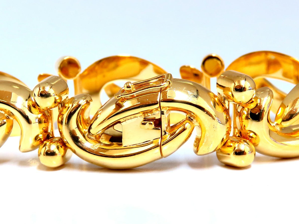 Iconic Link Wide Bracelet 14kt gold *v