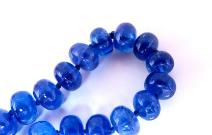 GIA Certified Natural Tanzanite Bead Necklace 12417 *v