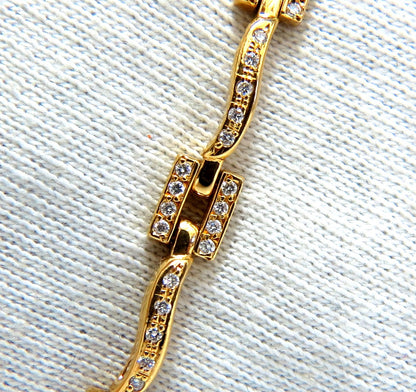 18kt Diamonds Bead set Vine bracelet 1.30ct *v