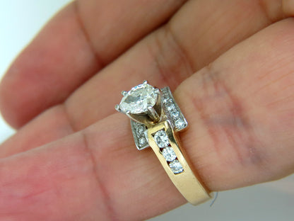 1.00CT BRILLIANT PEAR SHAPE NATURAL DIAMOND RING 14KT CROSSOVER *v