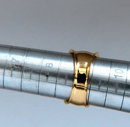 Wide Flat band slight dome ring 14kt gold *v