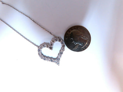 1.92ct Open Heart Natural diamonds necklace 14 karat *v