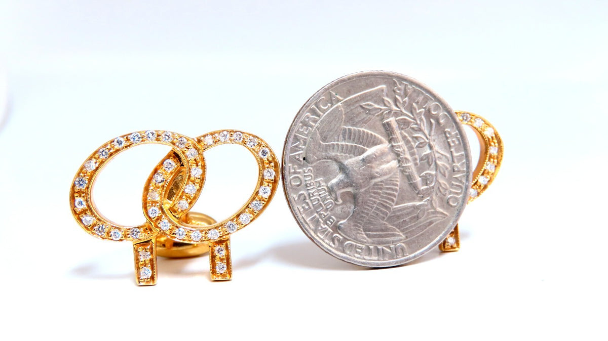 1.10ct doubletree diamond cufflinks 14kt memorabilia *v