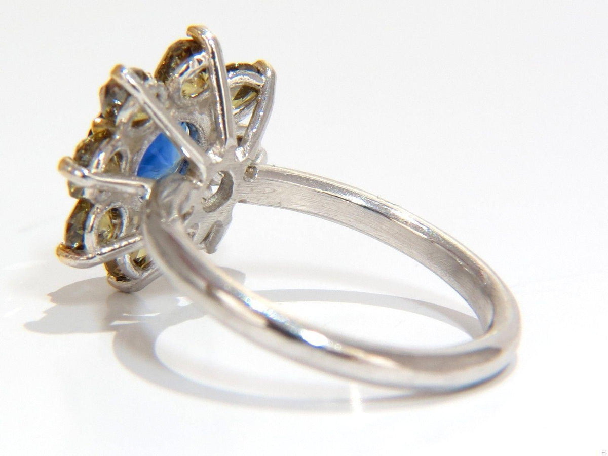 GIA Certified 1.58ct Natural Blue Sapphire Diamonds ring 14kt 10271 *v