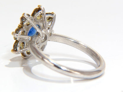 GIA Certified 1.58ct Natural Blue Sapphire Diamonds ring 14kt 10271 *v