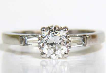 GIA CERTIFIED 1.01CT EUROPEAN CUT NATURAL DIAMOND RING F/VS2 PLATINUM *v