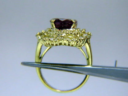 GIA Certified 8.12ct Natural No Heat Spinel 6.00ct Diamonds Ring 18Kt*v