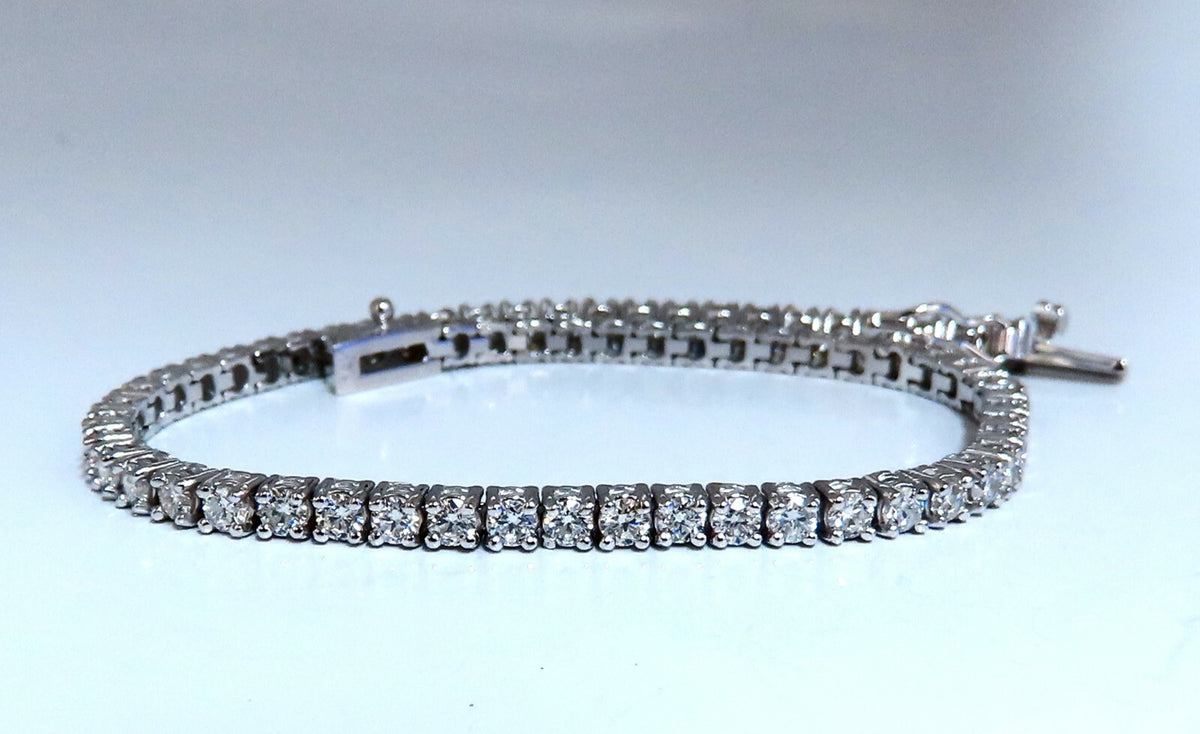 2.87ct Natural Diamonds Tennis Bracelet 14kt Gold Classic Riviera *v