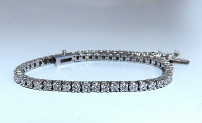 2.87ct Natural Diamonds Tennis Bracelet 14kt Gold Classic Riviera *v