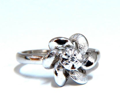 .02ct Natural Diamond Circular Bow Clover Ring 14kt *v