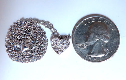 .52ct Bead Set Heart Natural diamonds necklace 14 karat *v