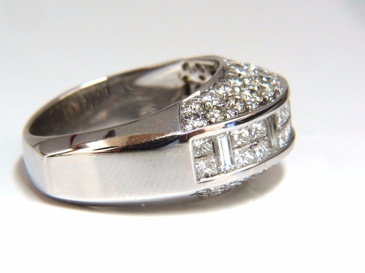 4.00ct diamonds raised contemporary ring three dimensional 18kt *v