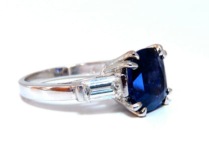 4.44ct GIA Certified Natural Color Change Blue Sapphire Ring 18kt*v