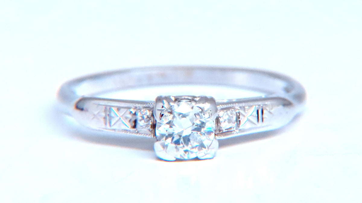 Petite Natural Diamond Engagement Ring 14kt Gold 12547 *v