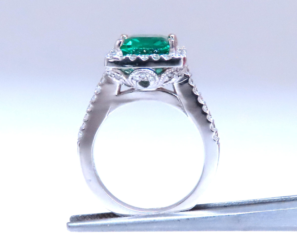 Classic Lab Created Emerald 14kt Gold 12550 *v