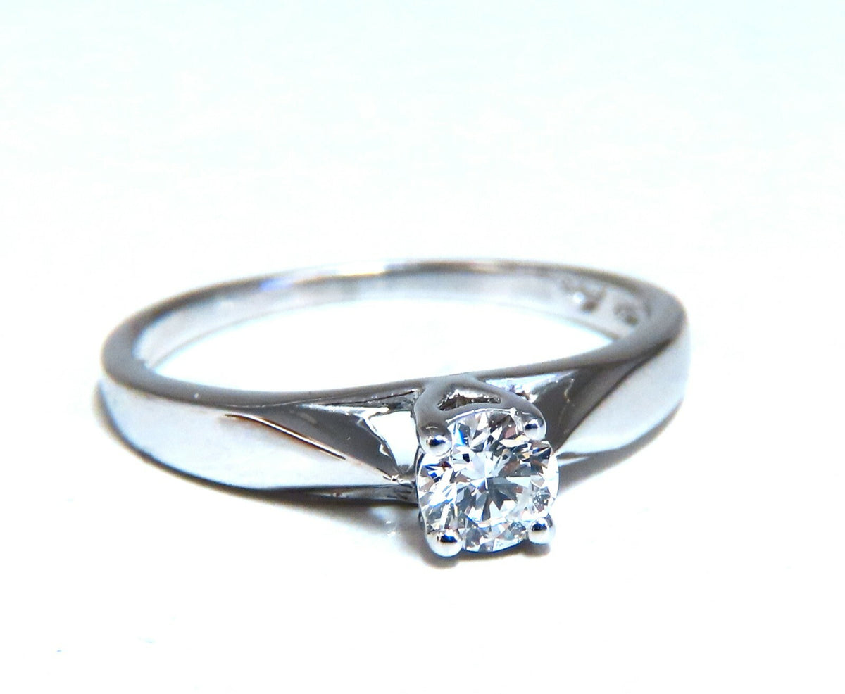 .35ct Natural Round Diamond Engagement Ring 14kt White Gold Traditional Prime *v