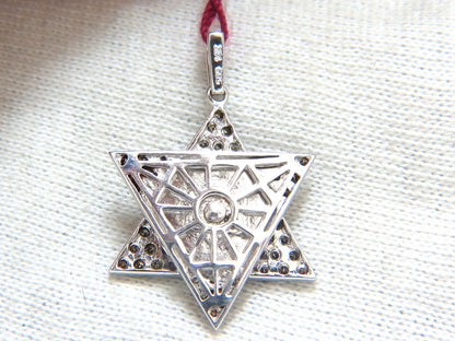 1.50ct natural fancy color diamonds convertible star / triangle pendant 14kt *v