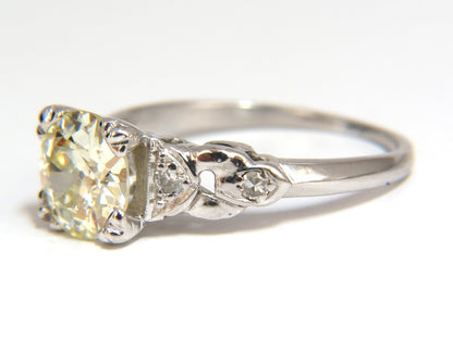 1.33ct vintage class old mine cut natural diamond engagement ring platinum *v