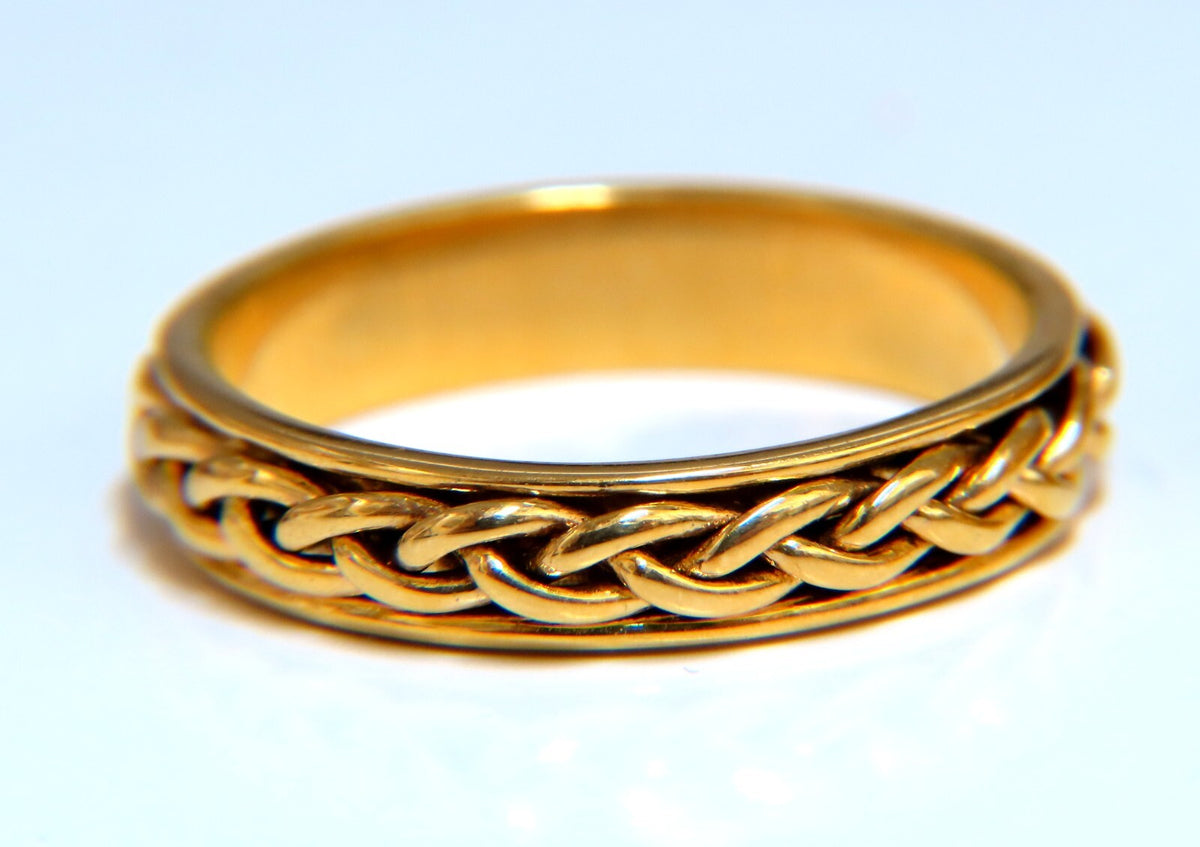 Wedding Bands Matching 14kt Gold 7.5 4.5mm Size: 9 9.25 *v