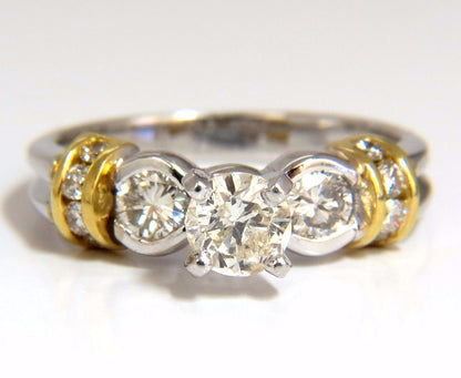 .75CT CLASSIC TRADITIONAL DIAMOND RING 14KT GOLDEN SHOULDERS *v