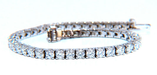6.02 carat natural round diamonds link tennis bracelet 14kt gold *v