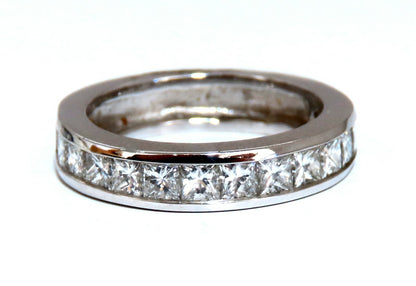 1.40ct Natural Princess Cut Diamonds Band Channel Platinum Prime *v