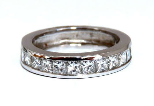 1.40ct Natural Princess Cut Diamonds Band Channel Platinum Prime *v
