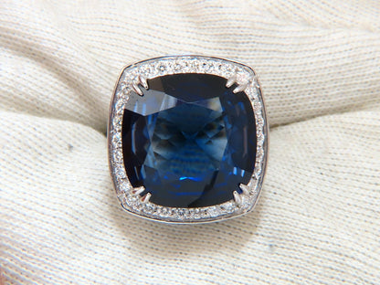 26ct Lab Sapphire diamonds Ring Vivid Royal blue 14 Karat *v