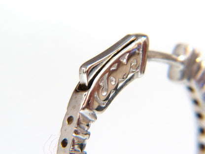 .86ct natural round brilliant in/out diamond hoop earrings 14kt g/vs *v