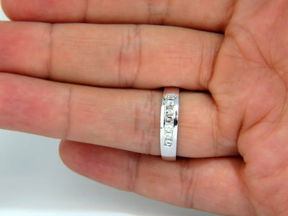 .60ct Natural Princess Diamond Band Ring 14kt channel row *v