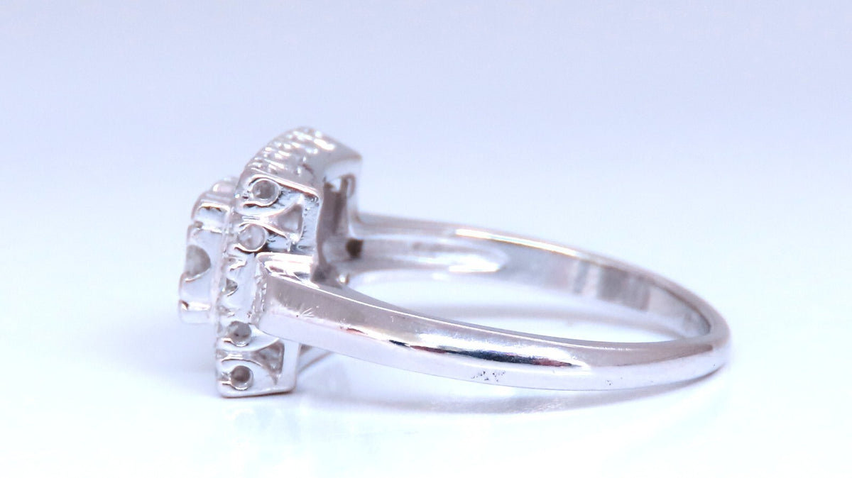 Platinum Natural Diamond Ring .40ct  Vintage*v