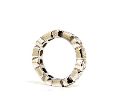 2.80CT NATURAL ROUNDS PRINCESS DIAMONDS ETERNITY BAND PLATINUM FLUSH DURABLE *v