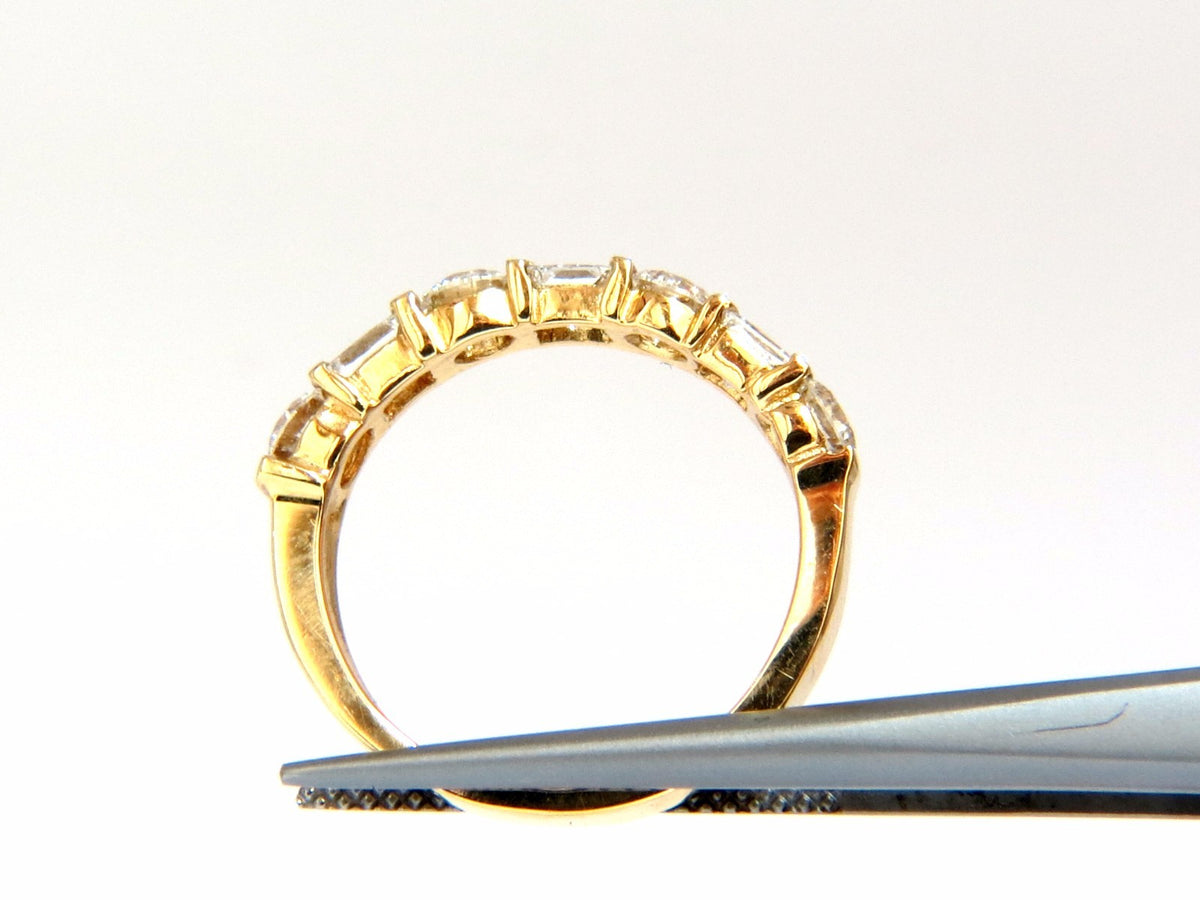 1.40ct BATURAL DIAMONDS PRINCESS ROUND NATURAL RING CHANNEL BAND 14KT G.VS *v