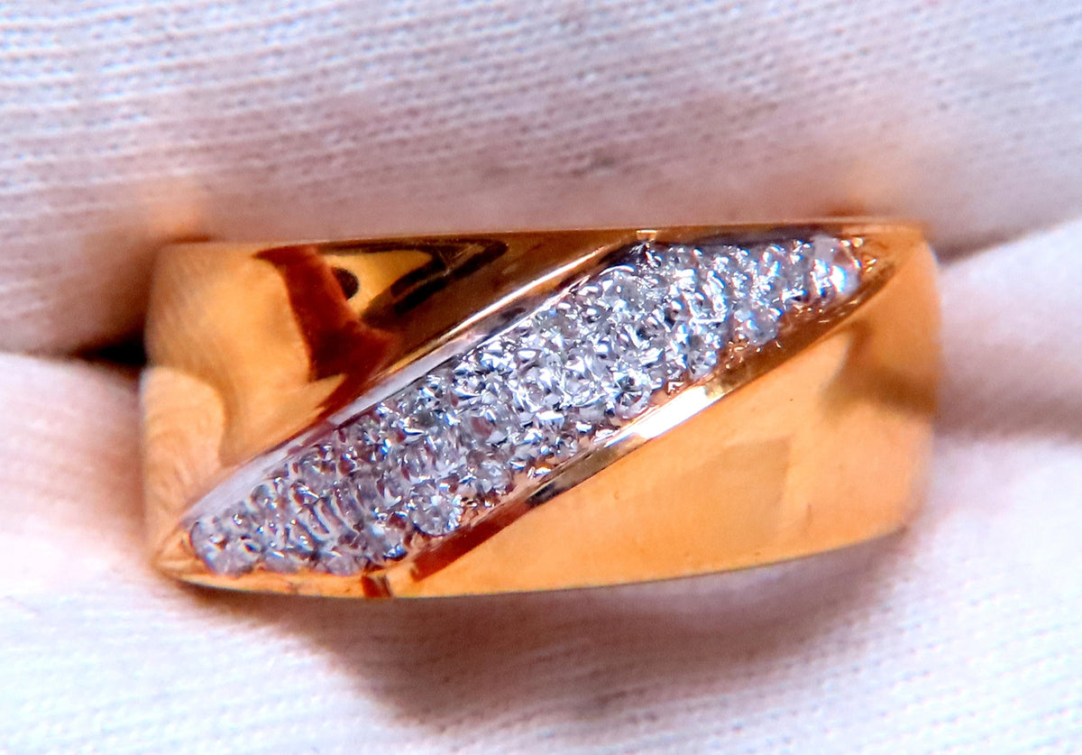 .26ct natural diamond slant band ring 14kt gold 12421 *v