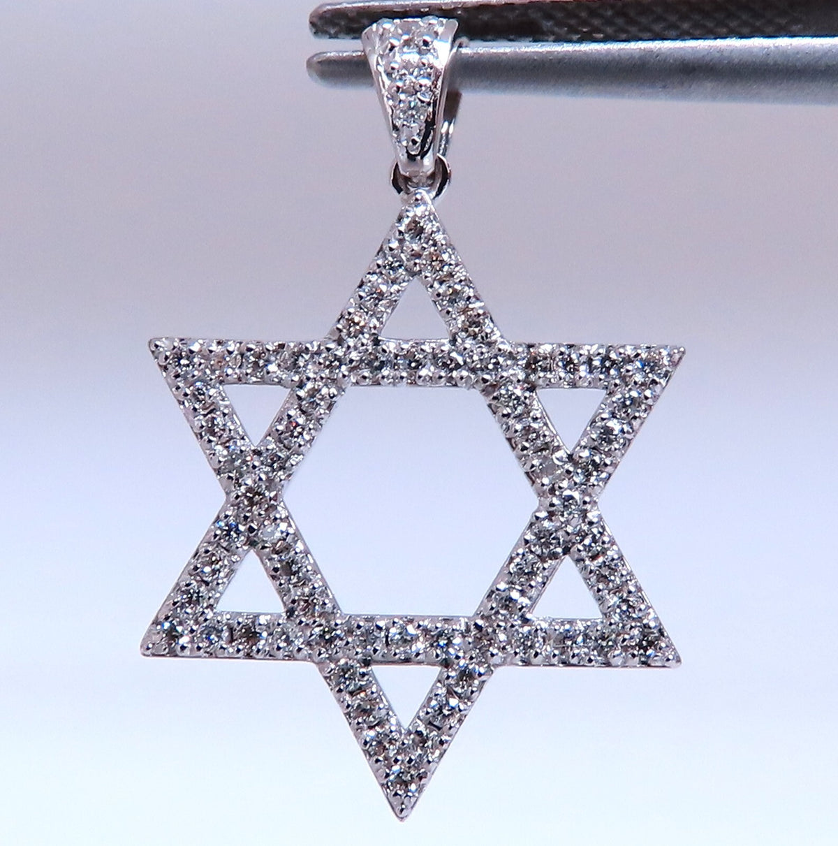 .40ct round natural diamonds star pendant 14kt 20mm *v