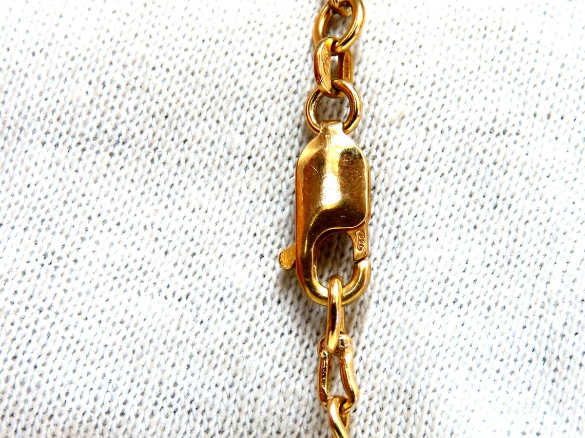 10.12ct Natural Sapphire Emerald & Diamonds Enamel Fish Pendant 18kt *v